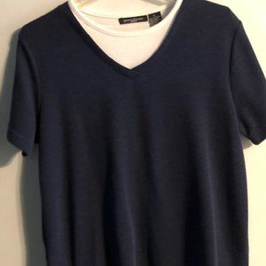 Speculation Navy Short Sleeved Shirt Petite Large